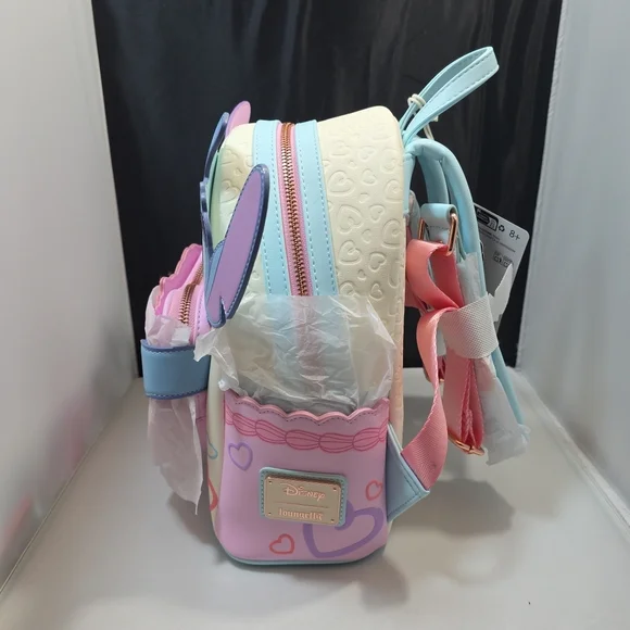 Loungefly Disney Stitch & Angel Be Mine Mini Backpack NWT - Picture 2 of 6